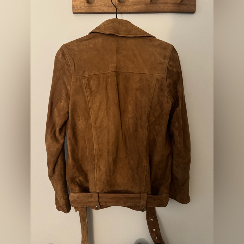 NWOT Abercrombie & Fitch GENUINE Brown Suede Jacket - Picture 6 of 10
